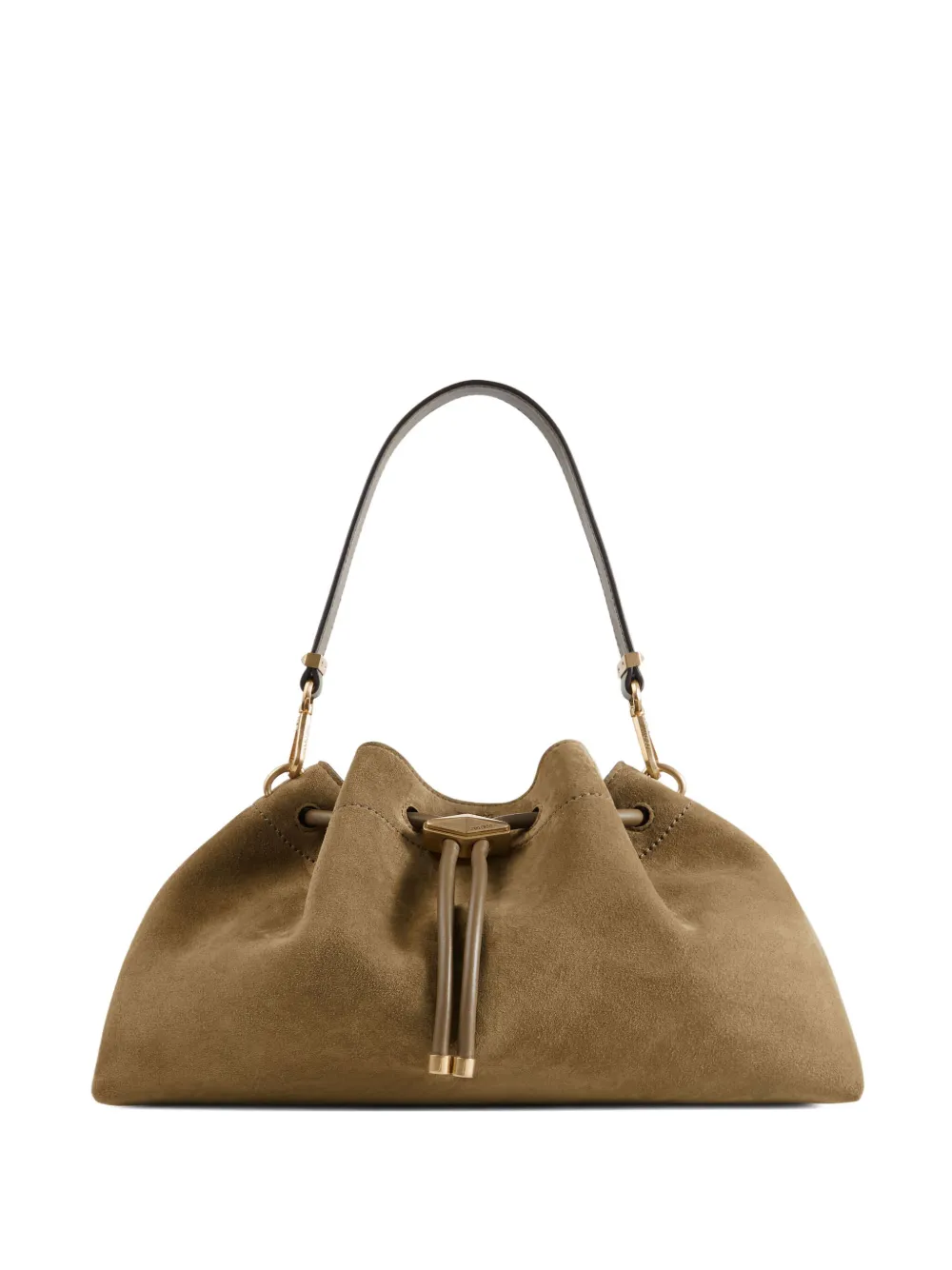 Jimmy Choo Cinch M suede shoulder bag Groen