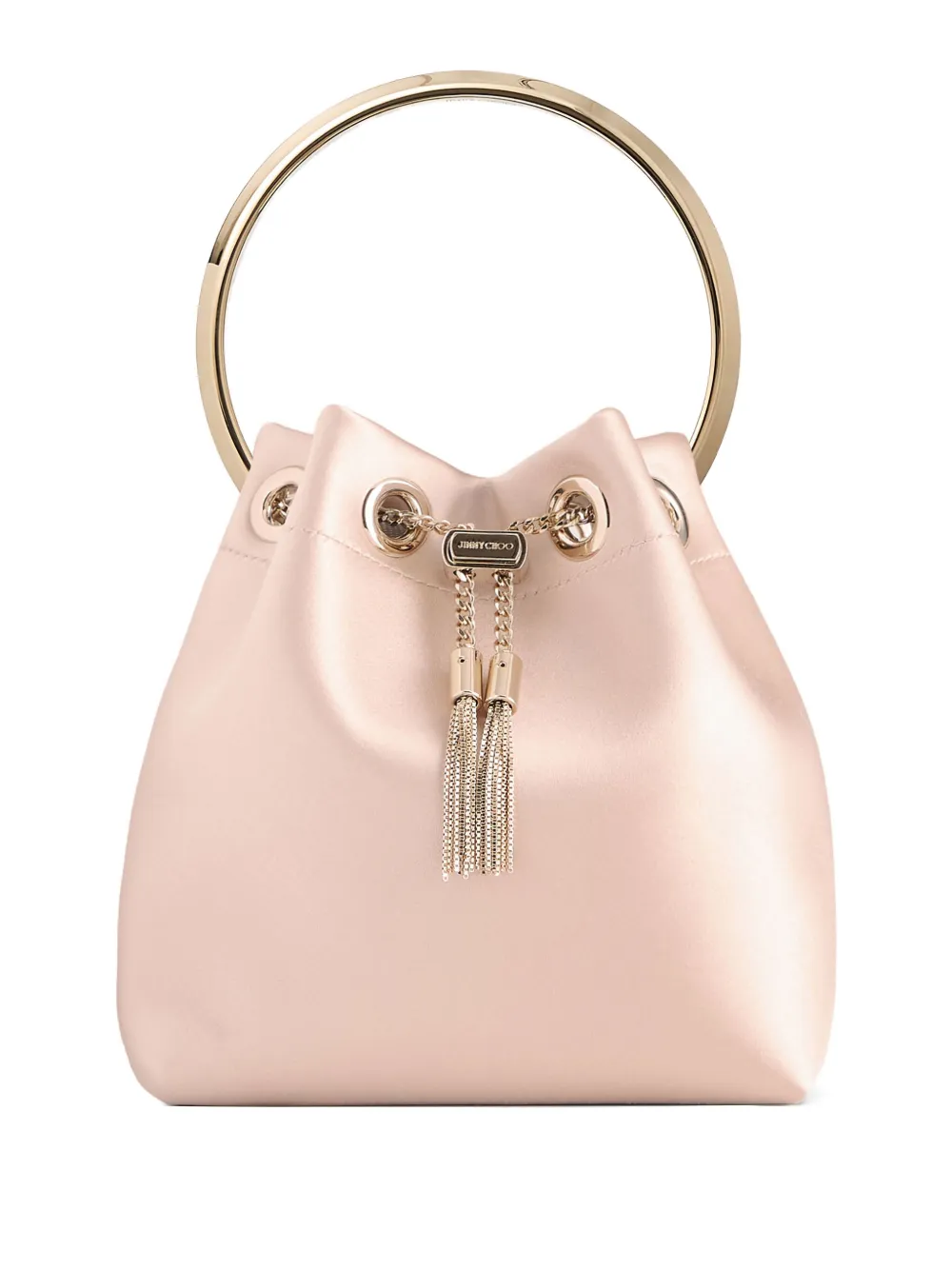Jimmy Choo Bon circular-handle bucket bag Roze
