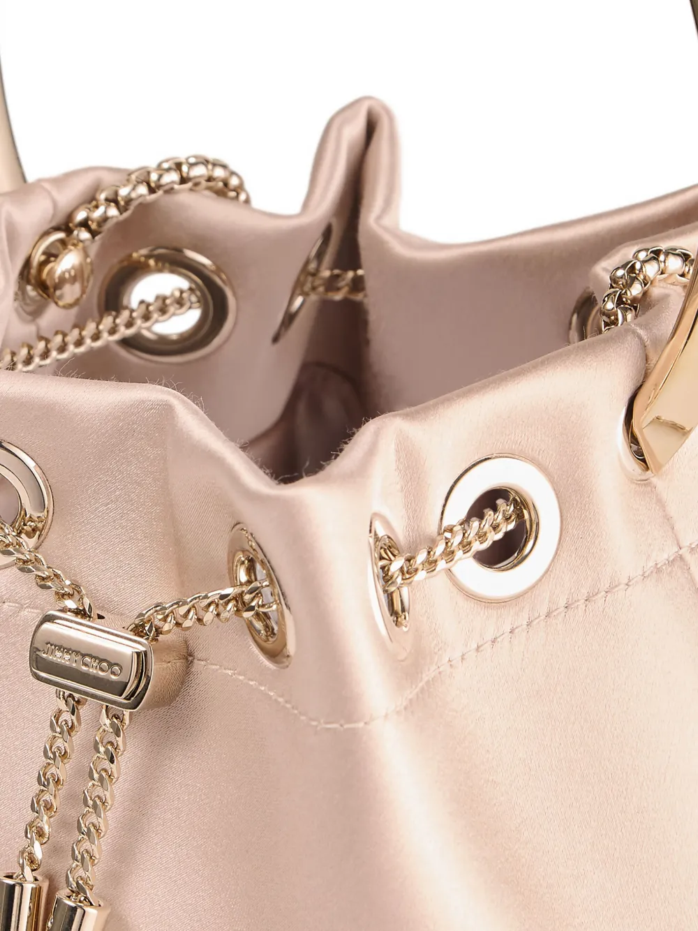 Jimmy Choo Bon circular-handle bucket bag Roze