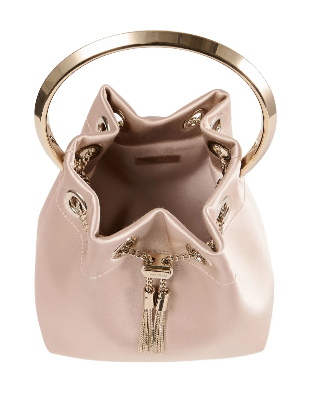 Jimmy Choo Bon circular-handle bucket bag Roze