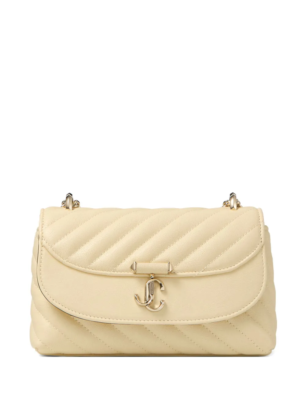Jimmy Choo Curve S quilted crossbody bag Beige