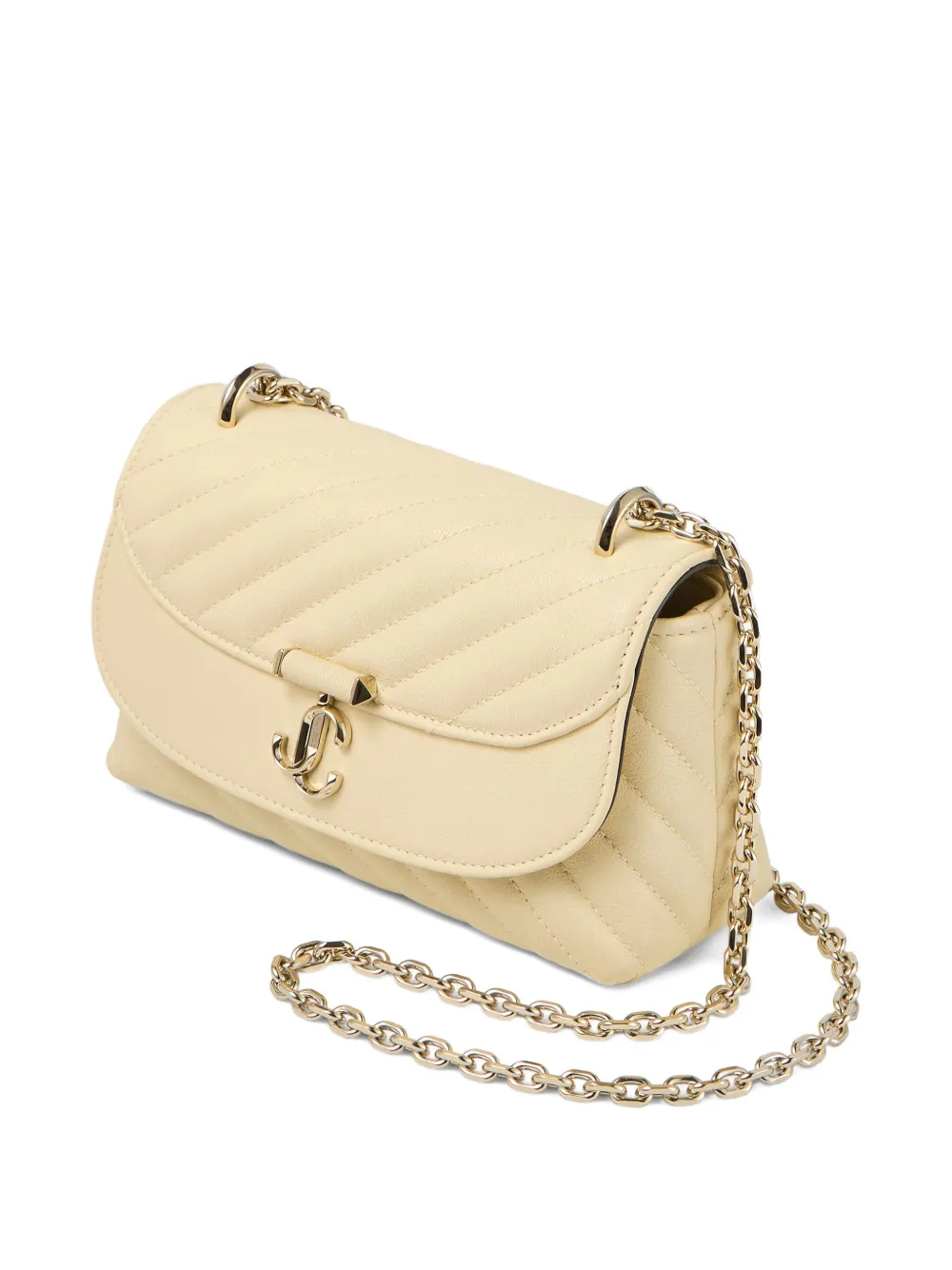 Jimmy Choo Curve S quilted crossbody bag Beige