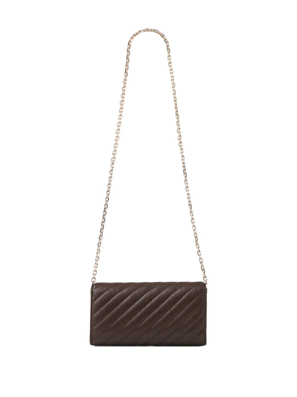 Jimmy Choo Curve quilted clutch bag Bruin
