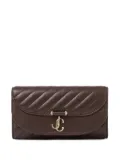 Jimmy Choo Curve quilted clutch bag - Brown