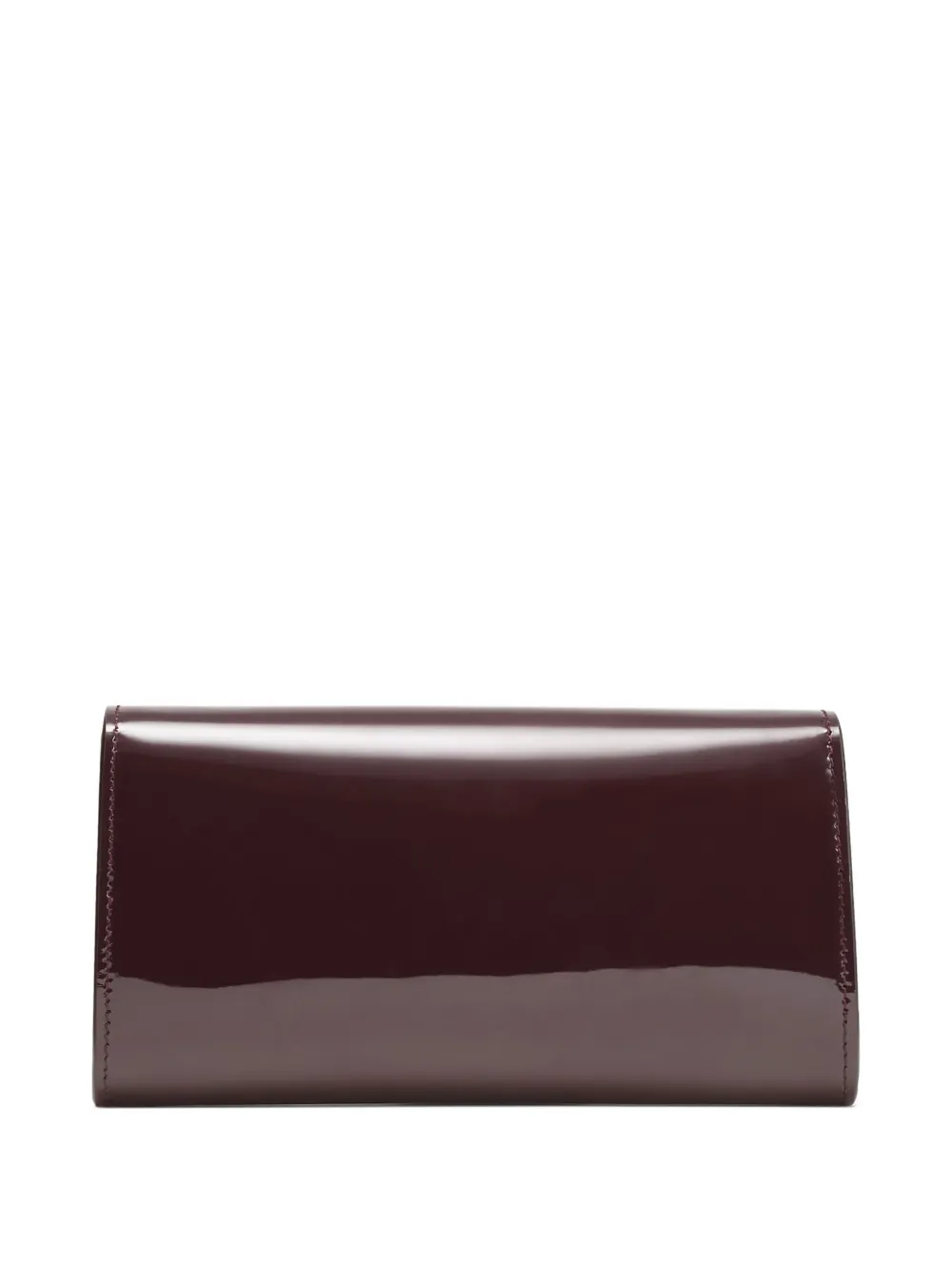 Jimmy Choo Bing lakleren clutch verfraaid met kristallen Bruin