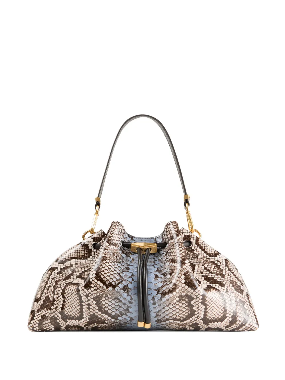 Jimmy Choo Bon Bon snakeskin drawstring shoulder bag | Blue | Image 1