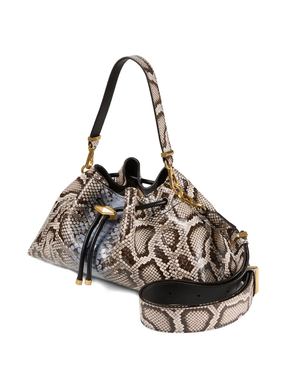 ハンドバッグ Jimmy Choo BON BON FUC Handbags snakeskin print leather bag Jimmy Choo Bon Bon Python-Print Leather Bucket Bag | Neiman