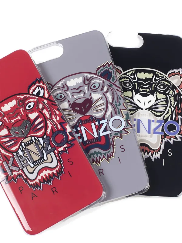 Kenzo tiger-head Motif iPhone 7/8 Case Grey FARFETCH GE - Main Image