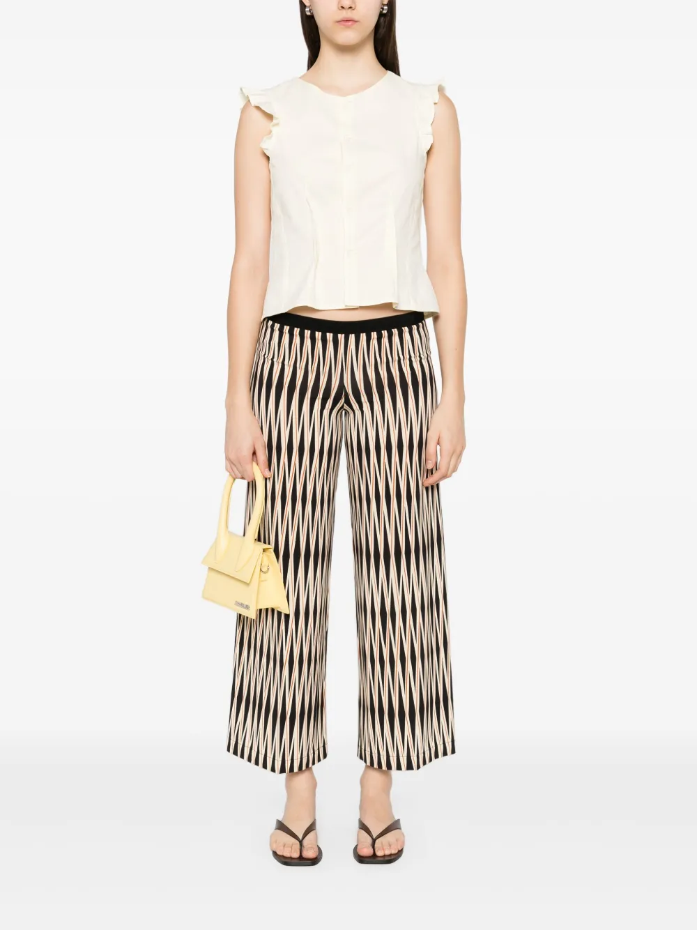 Siyu Floyd cropped trousers - Beige