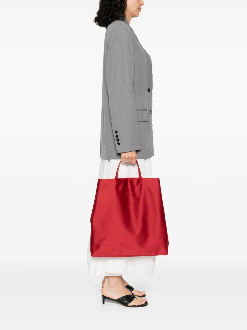 Carven Jeanne leren shopper - Rood
