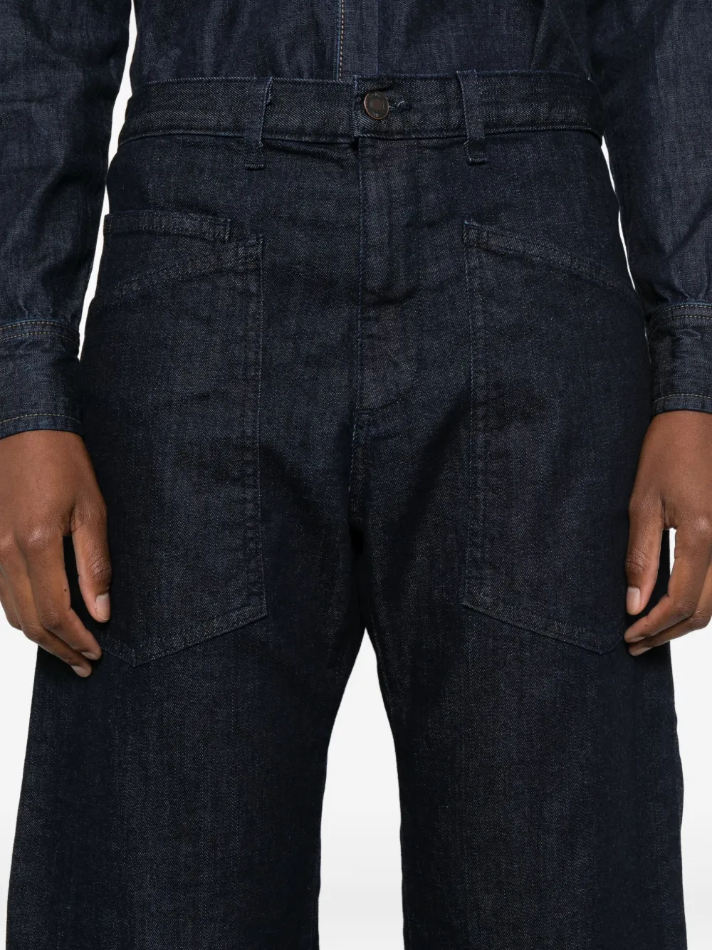 Nili Lotan Shon Double-pocket Jeans In Blue
