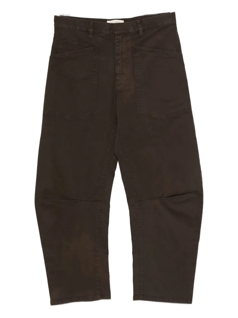 Nili Lotan Shon Barrel-leg Trousers In Brown