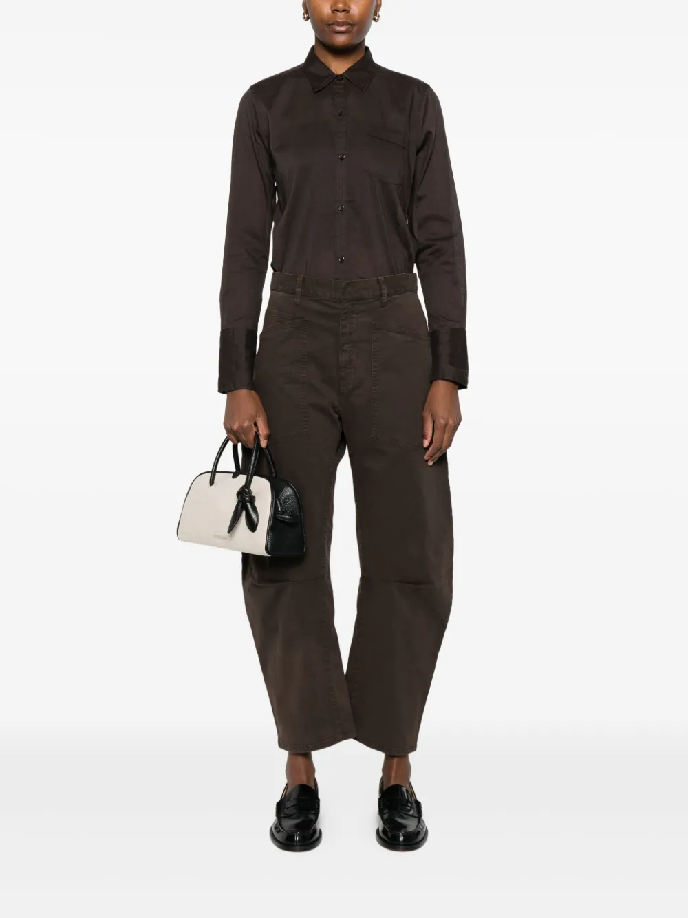 Nili Lotan Shon barrel-leg trousers | Straight-Leg Pants | Image 2