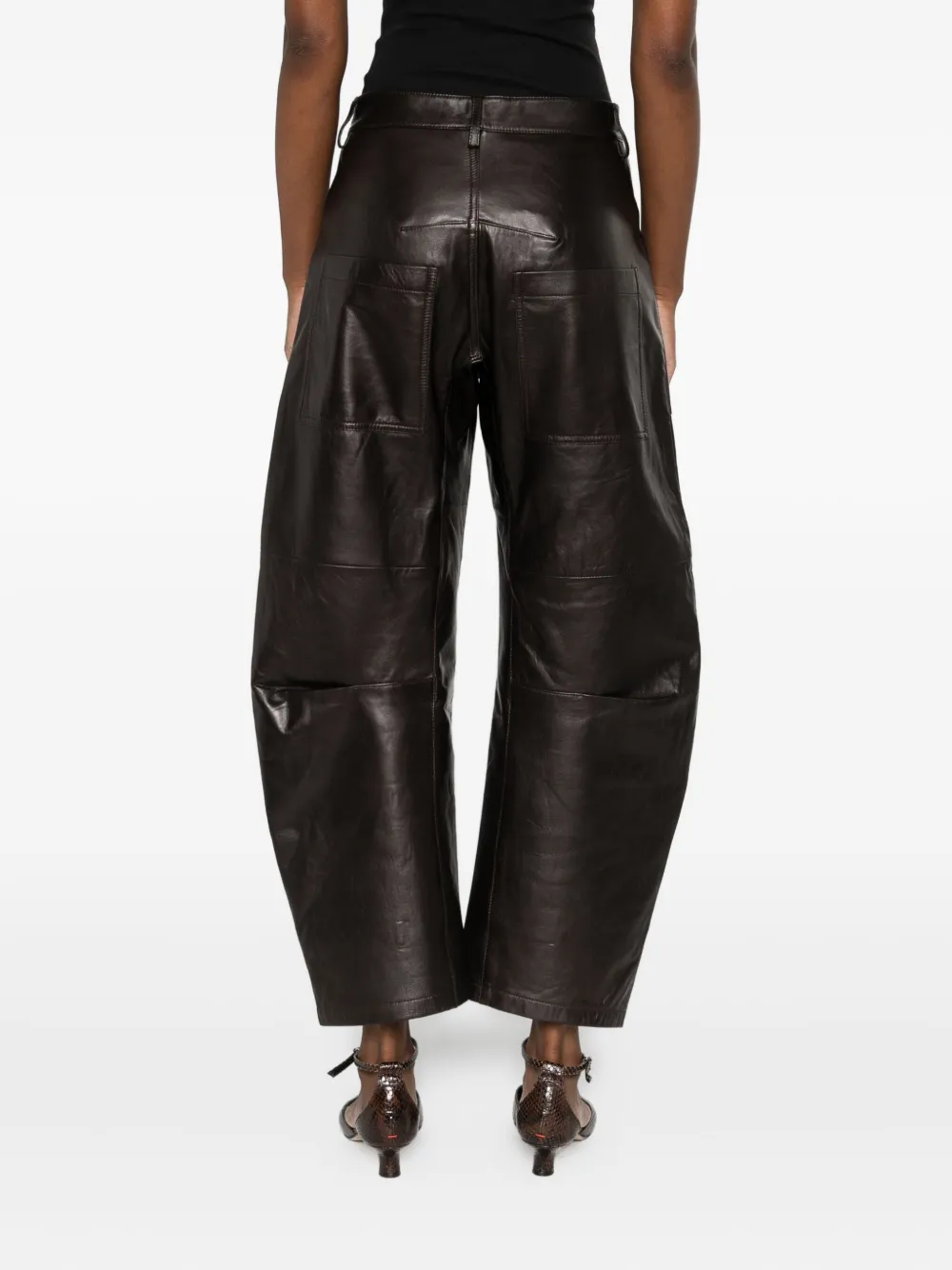 Nili Lotan Shon Palazzo Trousers In Brown