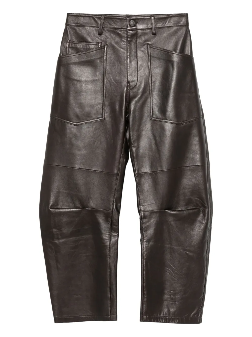 Nili Lotan Shon Palazzo Trousers In Brown