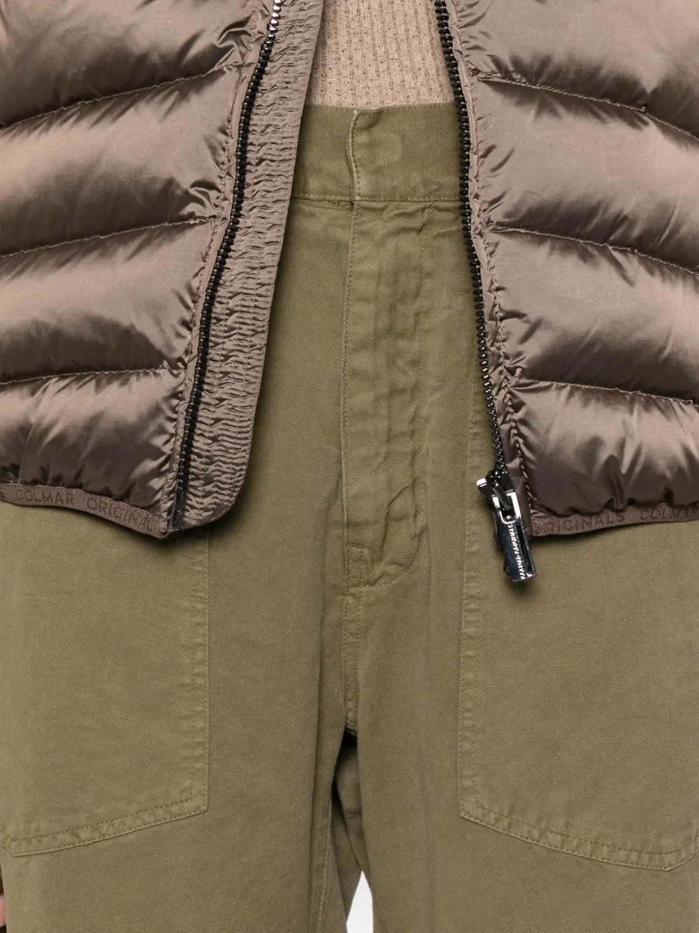 Nili Lotan Shon Cotton And Linen-blend Twill Tapered Pants In Green