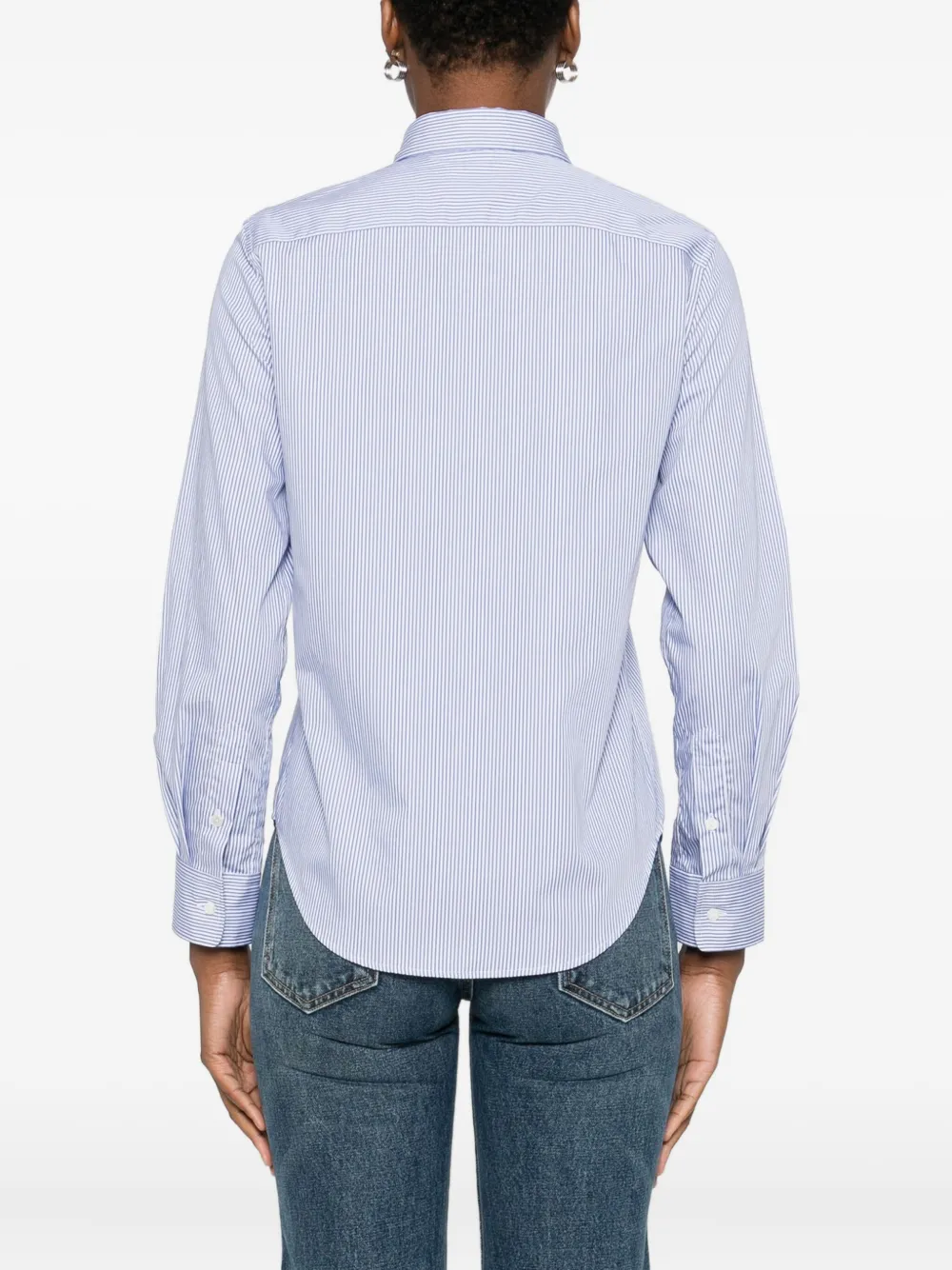 Nili Lotan Stripe-pattern Shirt In Blue