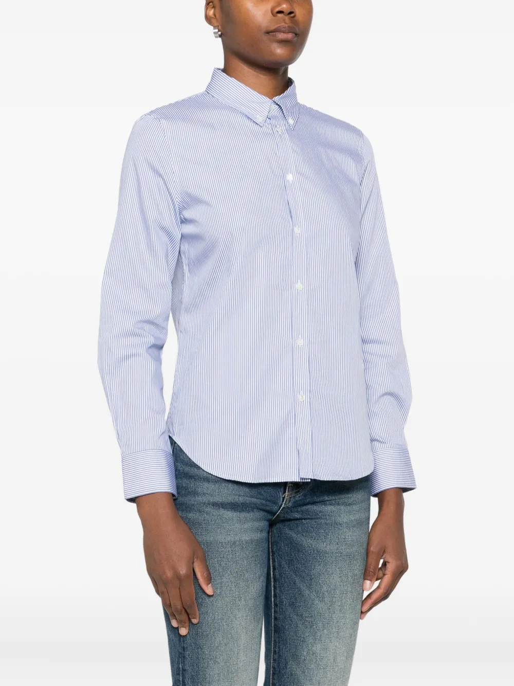 Nili Lotan Stripe-pattern Shirt In Blue