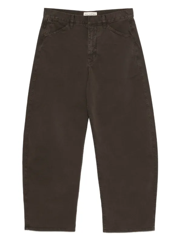 Nili Lotan Concealed-fastening Trousers in Brown
