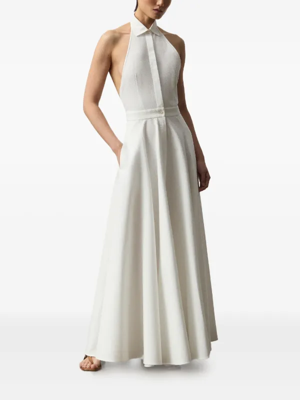 ralph lauren white dress Lauren Women's Chain-Trim Stretch Jersey Gown Mascarpone Cream, 8 : Clothing, Shoes & Jewelry shaped silhouette framed by slim straps and a straight neckline. Ralph Lauren Women's Linen Column
