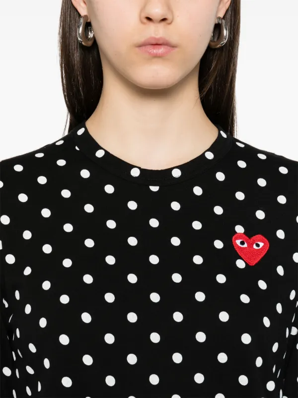 VIP★COMME DES GARCONS PLAY コットンジャージー Tシャツ Comme Des Garçons Play コットン Tシャツ | ブラック | FARFETCH JP