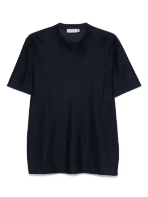 Tシャツ・カットソー CANALI FW25 Canali T-Shirt (T0356 MJ00002 100) Formal men's black cotton t-shirt - Canali INTL