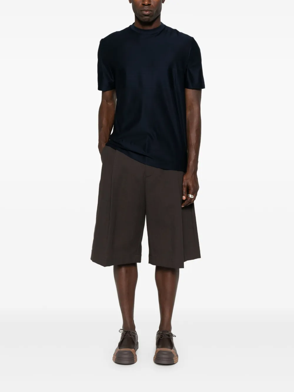 Canali cotton T-shirt - Blauw