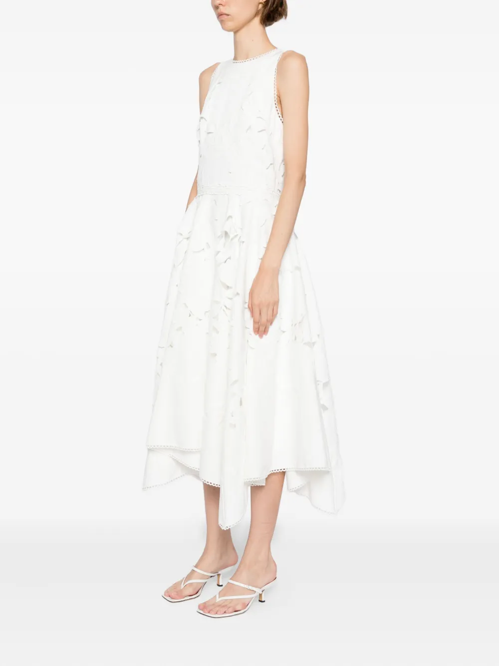 Costarellos Arianne midi-jurk Wit
