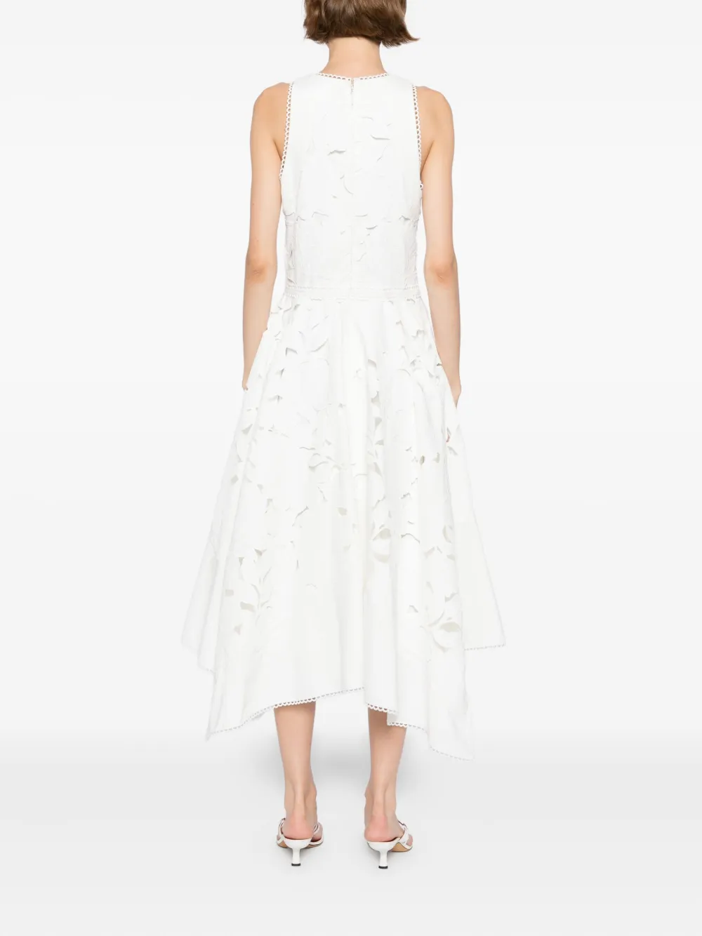 Costarellos Arianne midi-jurk Wit
