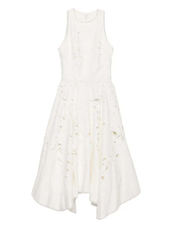 Costarellos Arianne Midi Dress in White