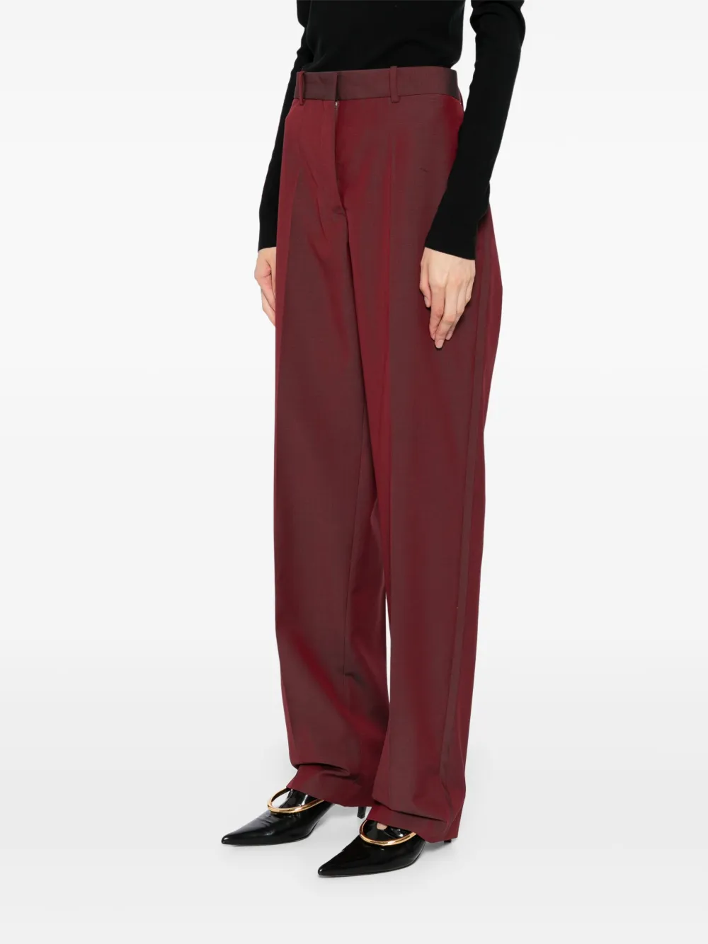 Jil Sander Straight broek Rood