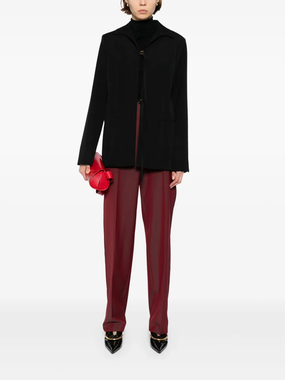 Jil Sander Straight broek - Rood