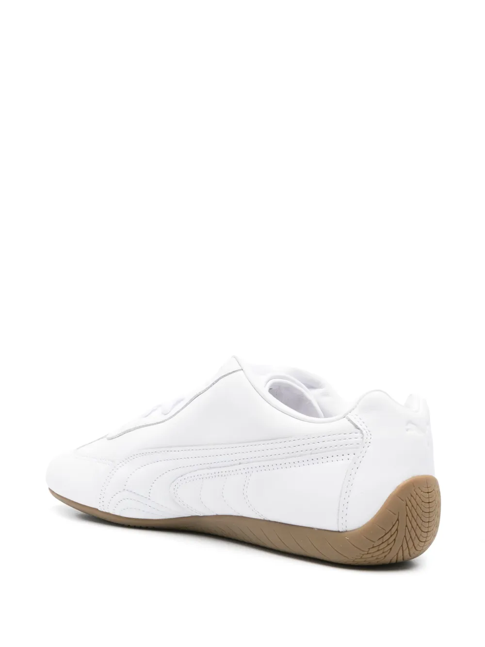 PUMA leather low-top sneakers White