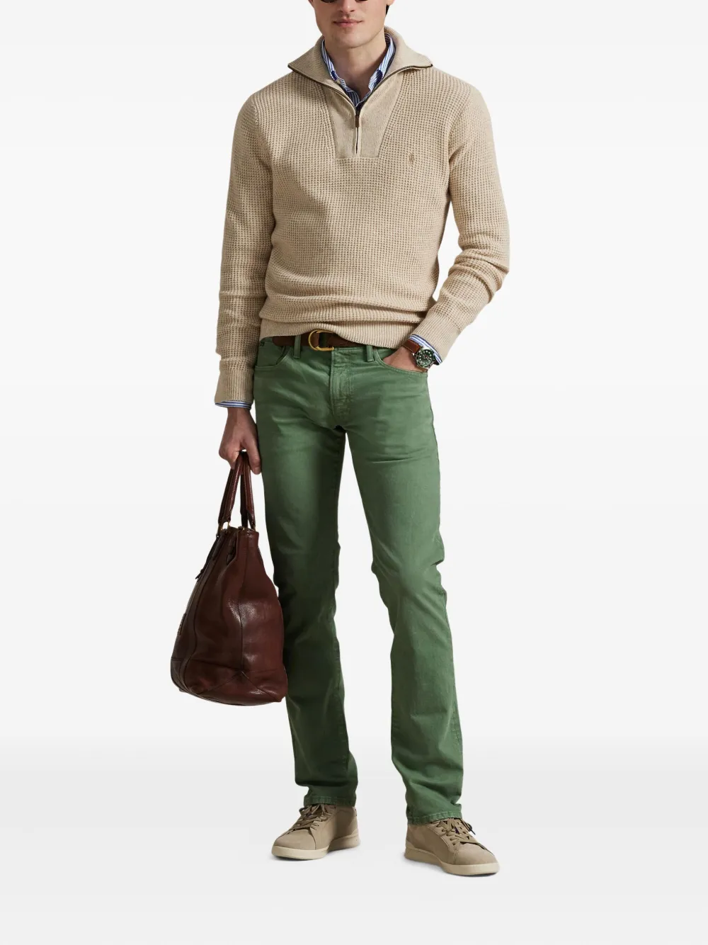 Polo Ralph Lauren Trui met wafelpatroon Beige