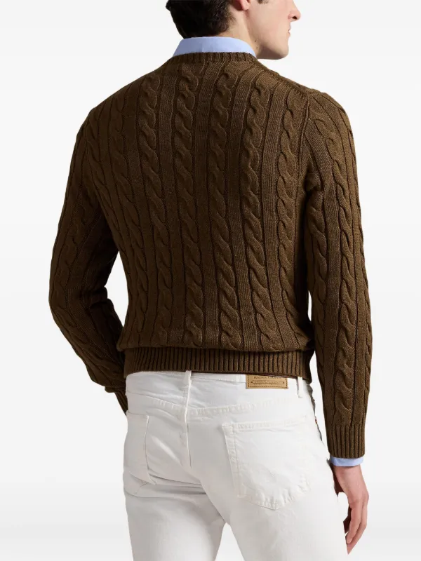 Polo Ralph Lauren ケーブルニット セーター | ブラウン | FARFETCH JP