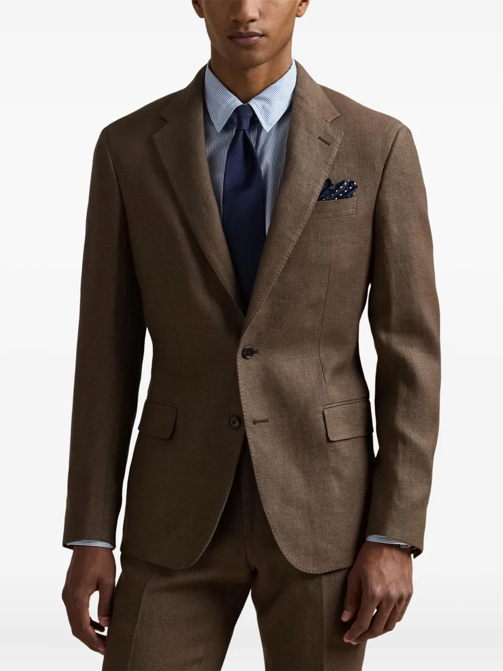 Polo Ralph Lauren Linnen blazer Bruin