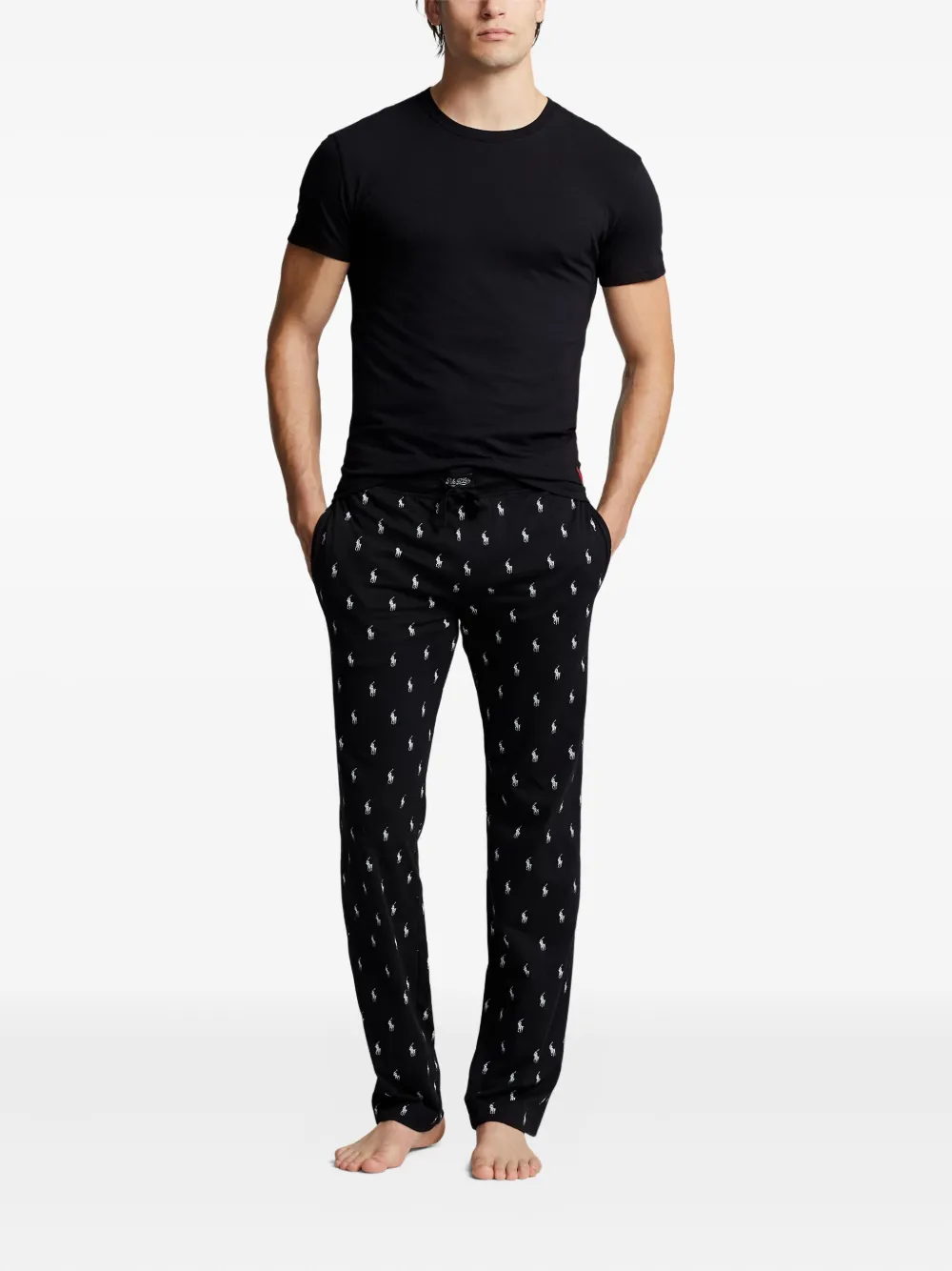 Polo Ralph Lauren Pony katoenen pyjamabroek Zwart