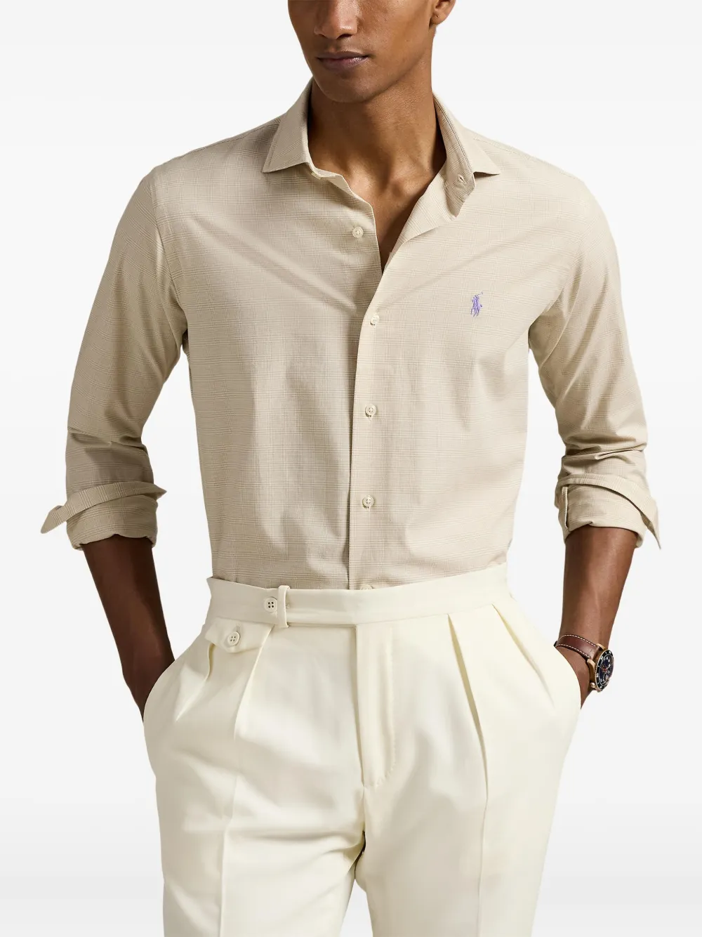 Polo Ralph Lauren Popeline overhemd Beige