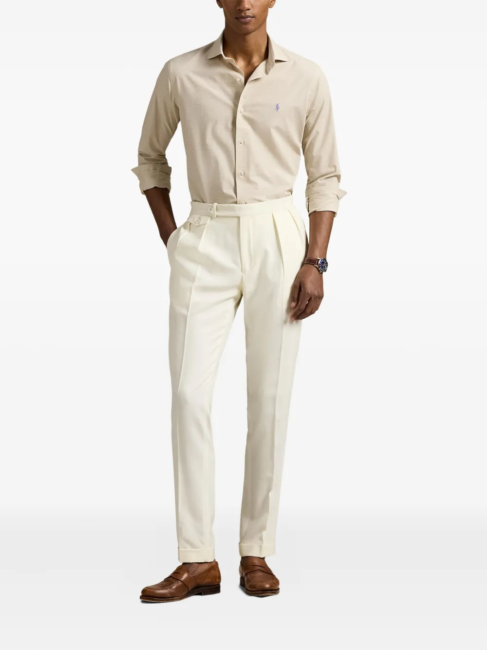 Polo Ralph Lauren Popeline overhemd Beige