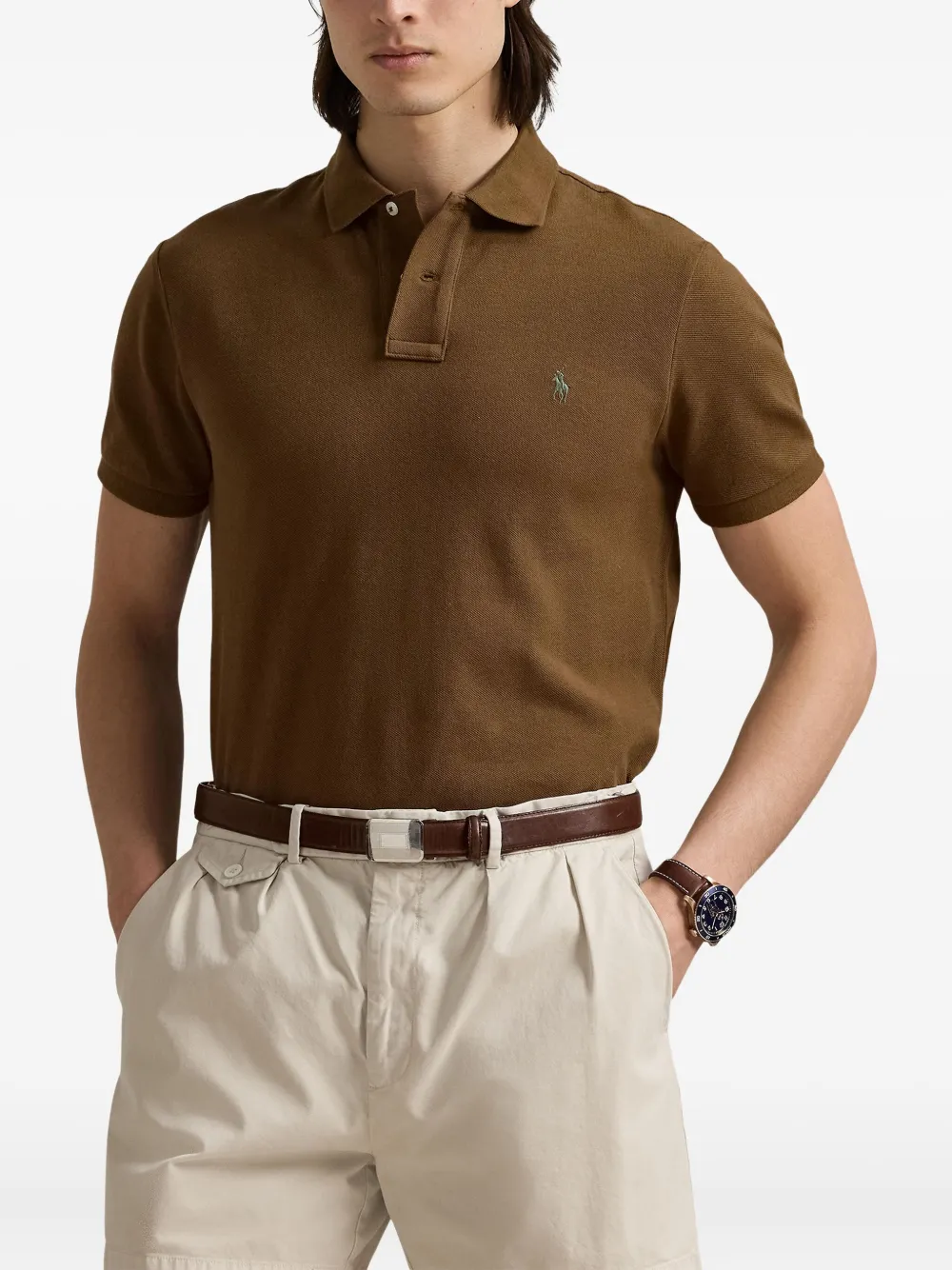 Polo Ralph Lauren Poloshirt met print Bruin