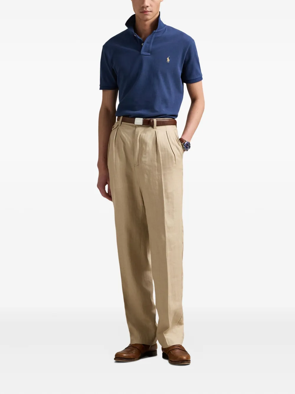 Polo Ralph Lauren The Iconic poloshirt met mesh Blauw
