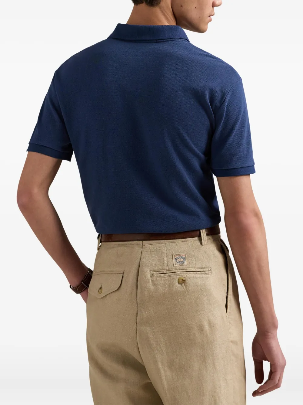 Polo Ralph Lauren The Iconic poloshirt met mesh Blauw