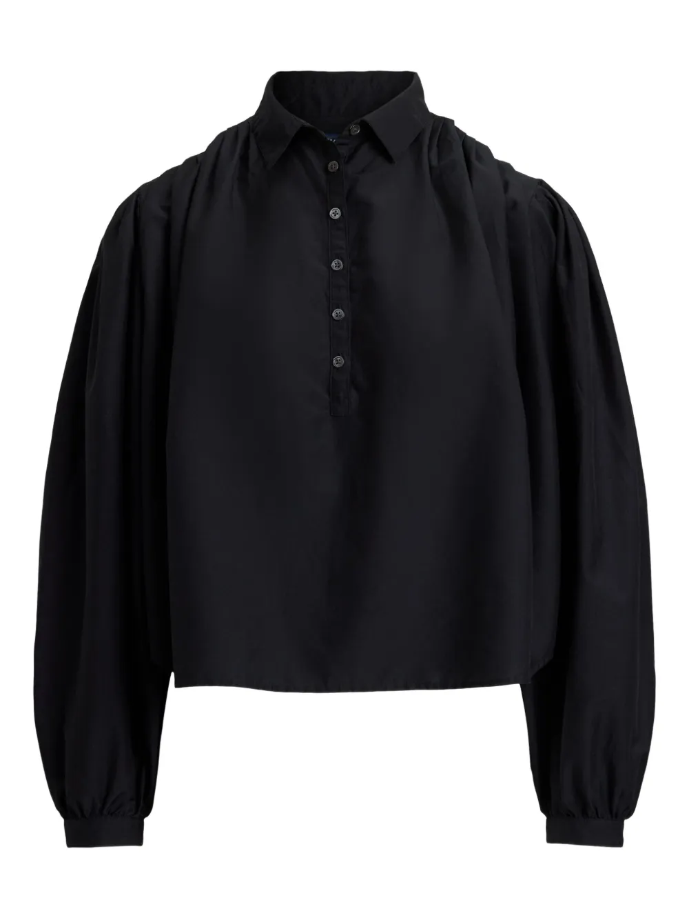 Polo Ralph Lauren Button-up blouse met pofmouwen Zwart