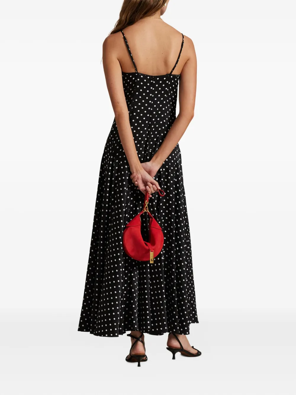 Polo Ralph Lauren Midi-jurk met stippen Zwart