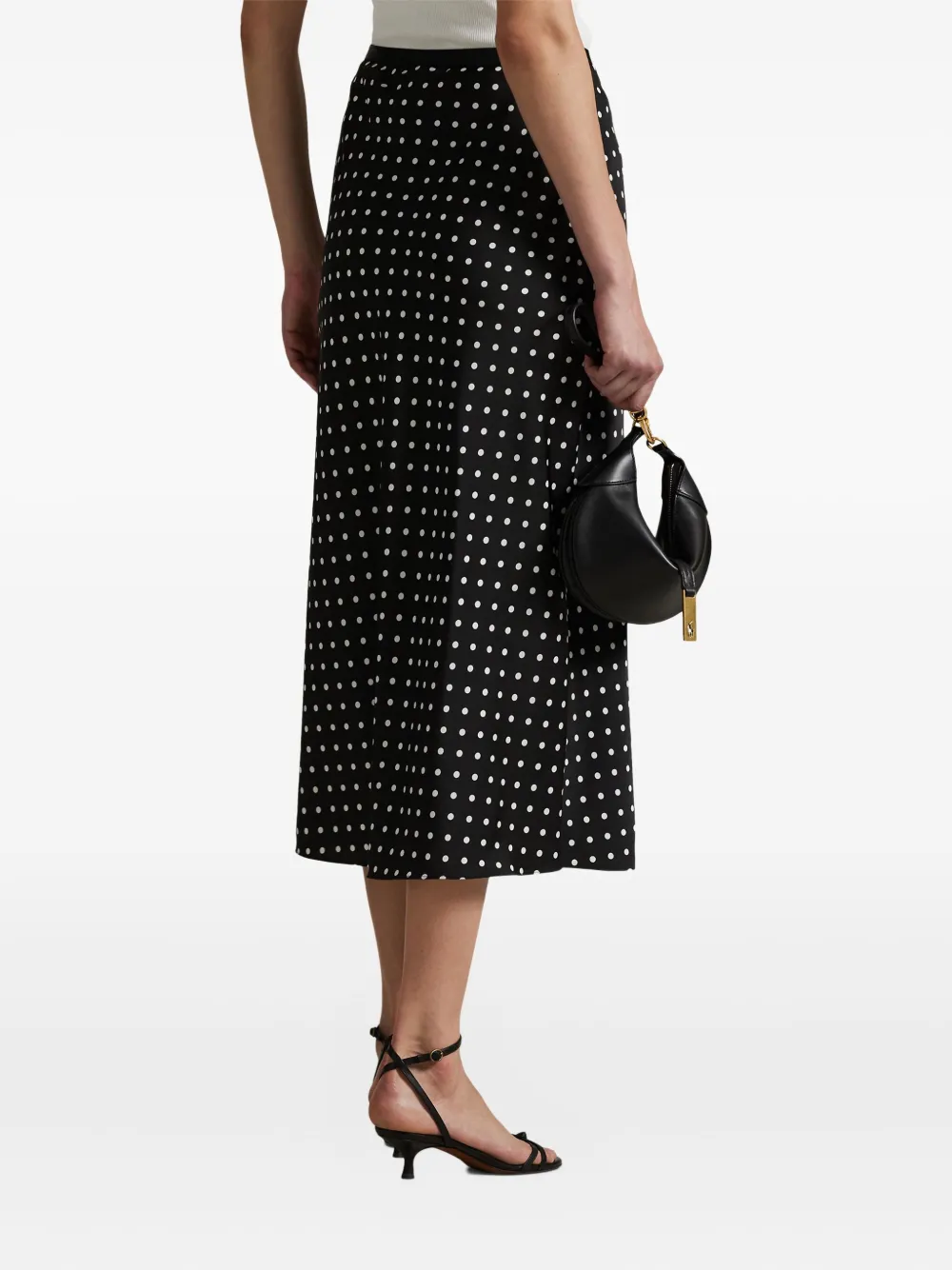 Polo Ralph Lauren Midi-rok met stippen Zwart
