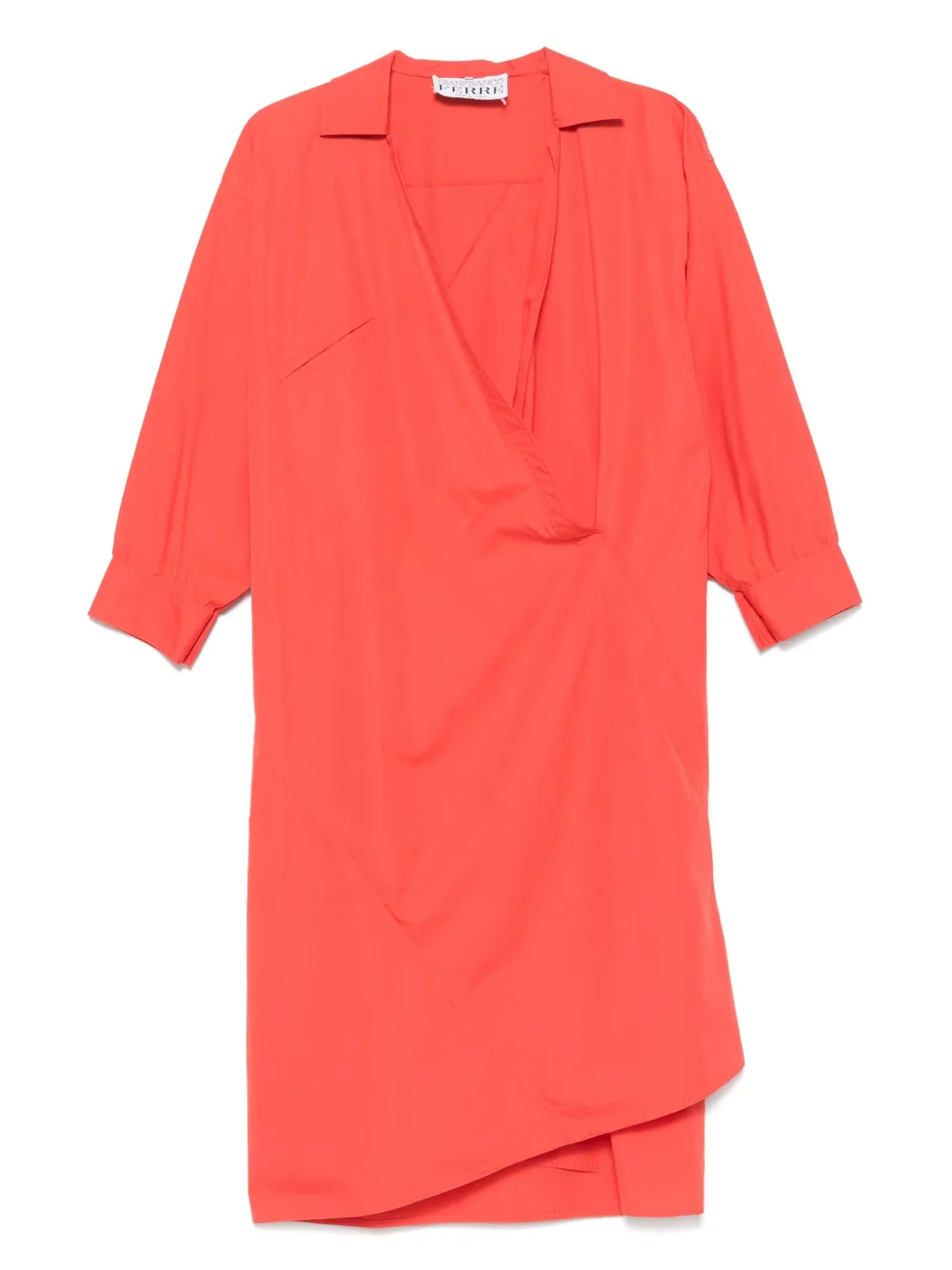 Gianfranco Ferré Pre-Owned vestido de algodón 1980 | naranja | Image 1