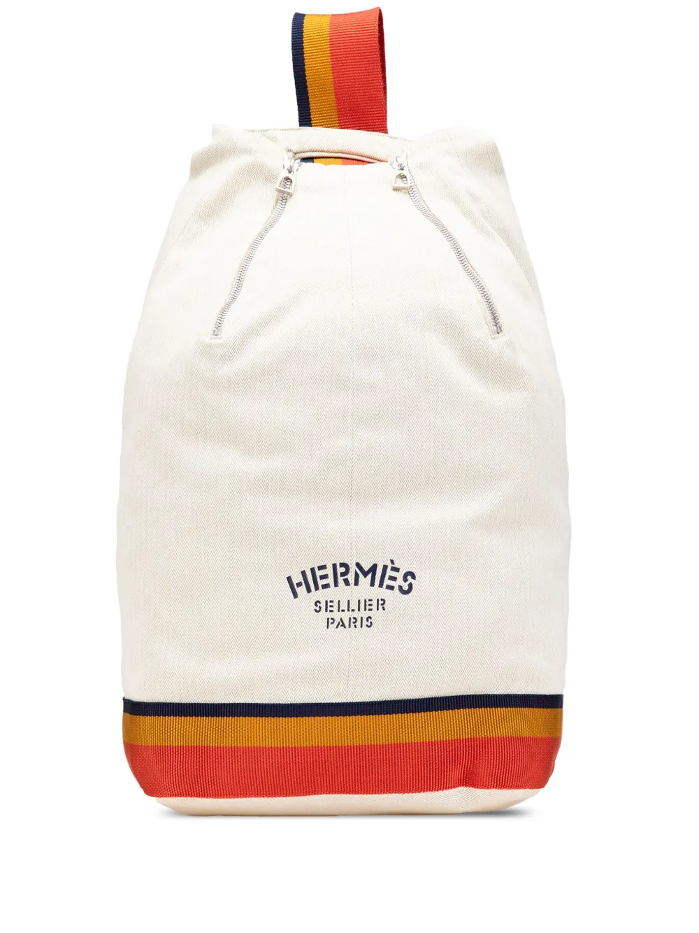 Hermès Pre-Owned 1990-2020 Toile Chevron Cavalier Sling Bag crossbody Hermès Pre-Owned 1990-2020 Toile Chevron Cavalier Sling Bag crossbody