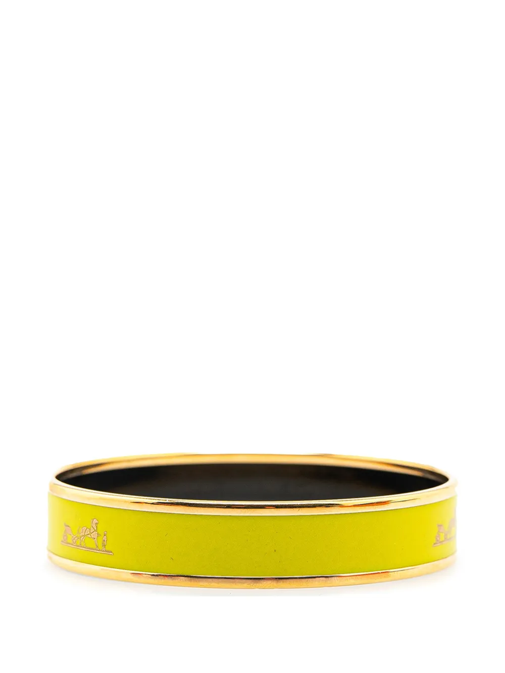 Pre-owned Hermes 2000-2020 Enamel Caleche Bangle 65 Costume Bracelet