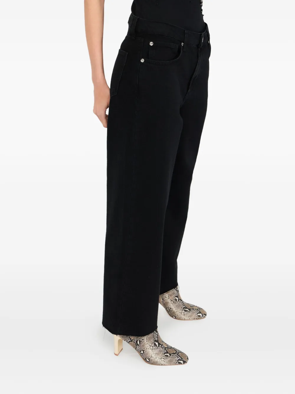 LIU JO Jeans met wijde pijpen Zwart