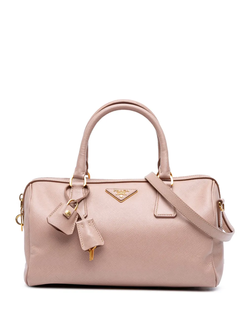 Prada Pre-Owned 2000-2024 Saffiano Lux Convertible Bowler Bag satchel Prada Pre-Owned 2000-2024 Saffiano Lux Convertible Bowler Bag satchel